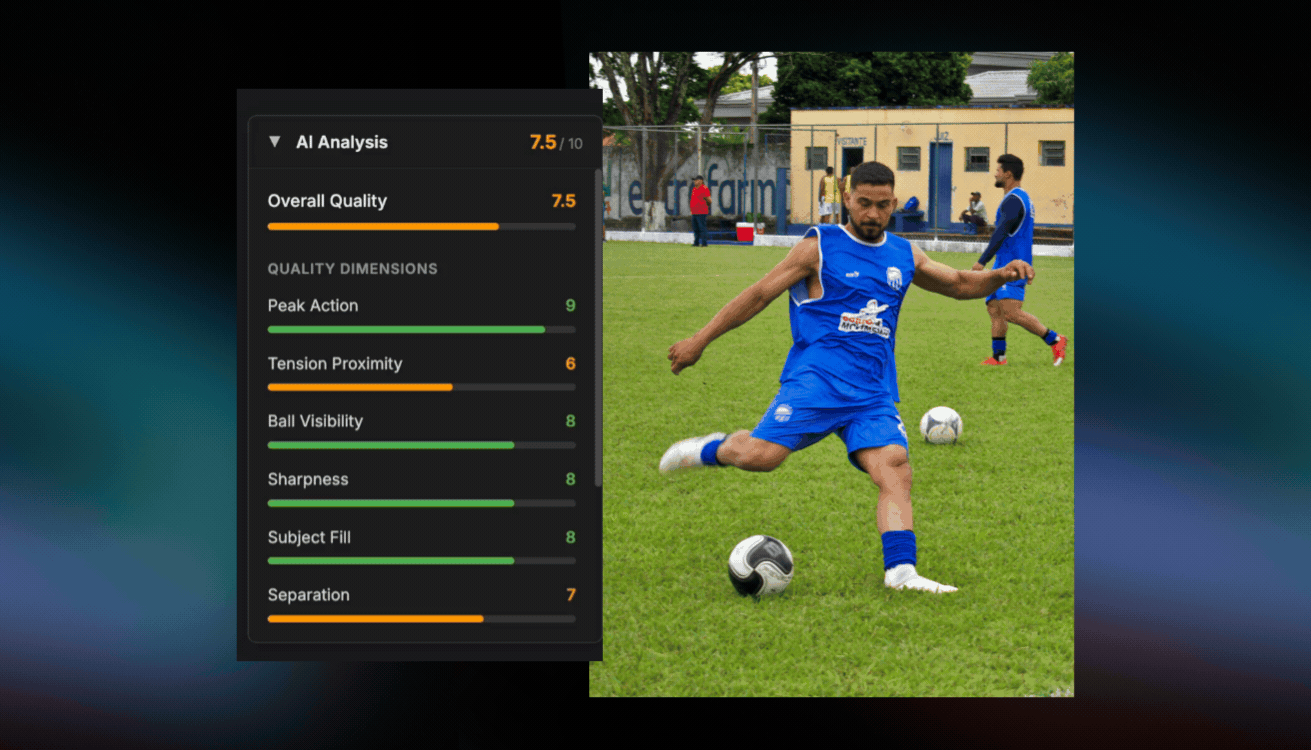 AI Analysis scoring sports photography